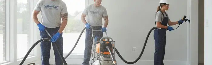 Water damage restoration team in Elk Grove, CA providing emergency cleanup and drying services